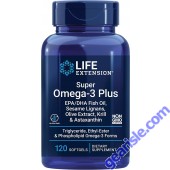 Life Extension Super Omega-3 Plus EPA/DHA Fish Oil Astaxanthin bottle