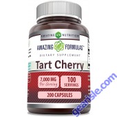 Tart Cherry Extract 7000 Mg 200 Capsules Joint Health Amazing Formulas