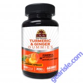 OKAY Gummies Turmeric Ginger 44 Count Turmeric Apricot Antioxidant bottle