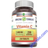 Vitamin C 1000 Mg 250 Tablets Healthy Aging Amazing Formulas