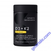 Vegan D3+K2 supplement bottle