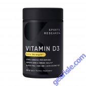 High potency vitamin D3 coconut MCT softgels