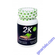 Kangaroo 2K Green Male Enhancements 12 Pills Bottle 