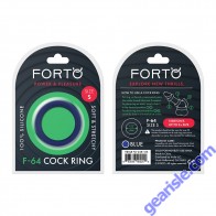 Forto F 64 40 MM Silicone Cock Ring Wide Small Blue