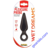 Mini Pleasure Probe Vibrating 1 Speed Black Wet Dreams