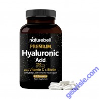 NatureBell Hyaluronic Acid Biotin & Vitamin C Skin Joint Hair Health 240 Capsules