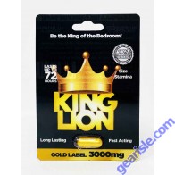 King Lion Male Enhancement Gold Pill 3000mg