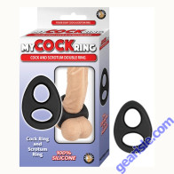 Nasstoys My Cockring Cock And Scrotum Double Silicone Ring Black