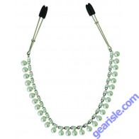 Midnight Pearl Chain Nipple Clips