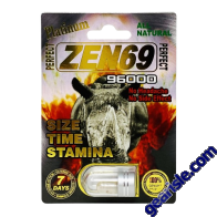 All Natural Perfect Zen69 Platinum 96000 Male Enhancement Pill