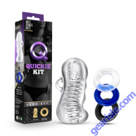 Blush Novelties Quickie Kit Jerk Off Clear Cock Ring Hand Tool