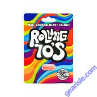 Rolling 70s Male Enhancement Energy Supplement Gold Pill