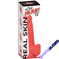 Voodoo Get Lucky Real Skin Mr. Dildo Ruby 7.5" Flexible Suction Cup