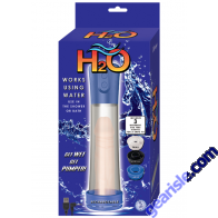 H2O Water Penis Pump Blue Rechargeable Waterproof Silicone