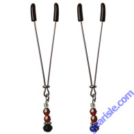 Ruby Black Nipple Clips 
