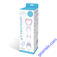 Glas 8" Sweetheart Curved Glass Dildo Pink