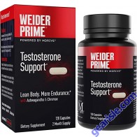 Weider Prime Testosterone Supplement for Men 120 Capsules