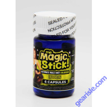 The Magic Stick 15000IU Ultimate Male Unit Enhancer Blue 6 Pills Bottle
