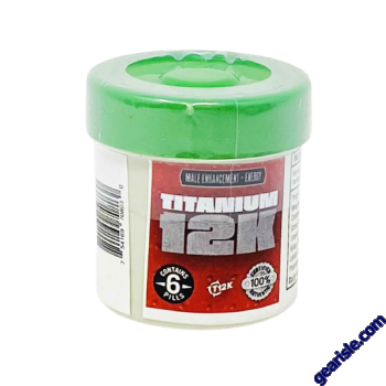 Titanium 12K Male Enhancement Energy 6 Pill Bottle