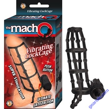 Vibrating Cock Cage Black The macho