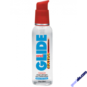 Anal Glide Extra 2 Oz Premium Water Based Lubricant Desensitizer
