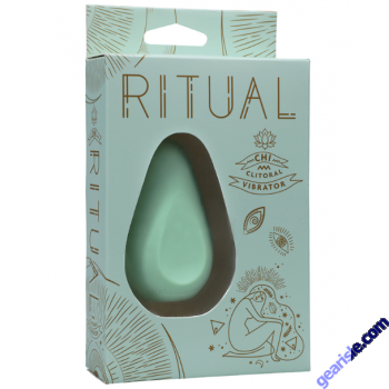 Doc Johnson Ritual Chi Soft Silicone Clitoral Vibrator Rechargeable box