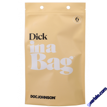 Doc Johnson Dick In A Bag Silicone Dildo Clear Color 6" box