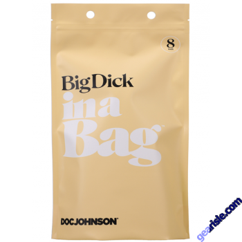 Big Dick In A Bag Silicone Dildo Clear Color 8" Doc Johnson box