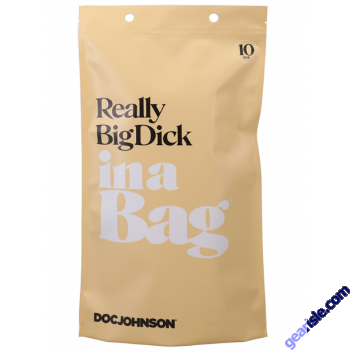 Really Big Dick In A Bag Doc Johnson Silicone Dildo Clear Color 10" box