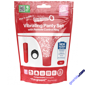 Screaming O My Secret 4T Panty Vibe Red Remote Control Ring Set box