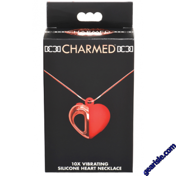 XR Charmed Vibrating Silicone Heart Necklace Silicone Waterproof box