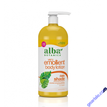 Very Emollient Daily Shade Body Lotion 32 Oz Alba Botanica 15 SPF front