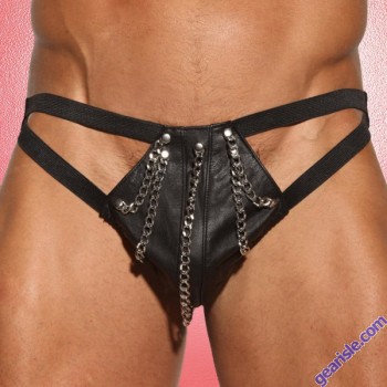 Leather Chain Thong 24-707