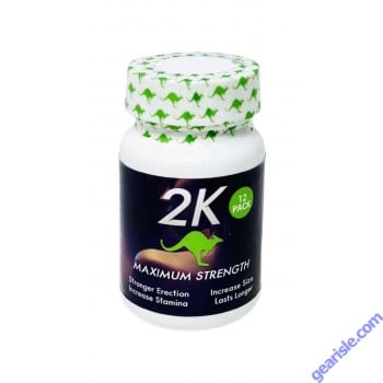 2K Kangaroo Green Male Enhancements 12 Pills Bottle 