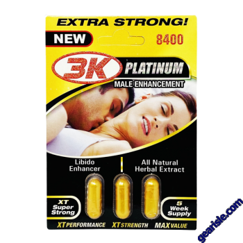 3 KO Gold XT Male Sexual Enhancer 2500mg Natural Herbal Extract One Pack