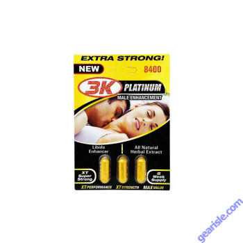 3 KO Gold XT Male Sexual Enhancer 2500mg Natural Herbal Extract One Pack