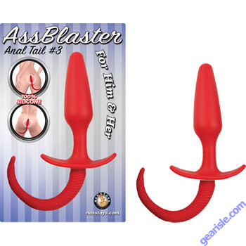 Ass Blaster Anal Tail Silicone For Him and Her Red