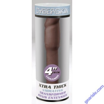 CyberSkin Vibrating Transformer Penis Extension 4 Xtra Thick