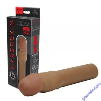 CyberSkin Penis Extension 4 Xtra Thick Dark Color