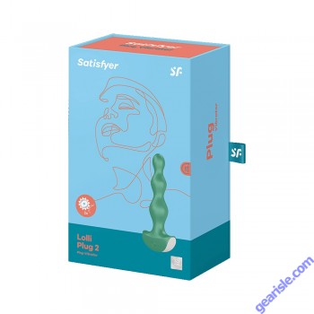Satisfyer Lolli Plug 2 Green Diamond Shaped Textured Rechargeable box