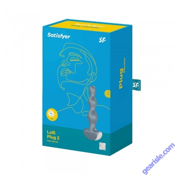 Satisfyer Ice Blue Lolli Plug 2 Diamond Shaped Textured Rechargeable box