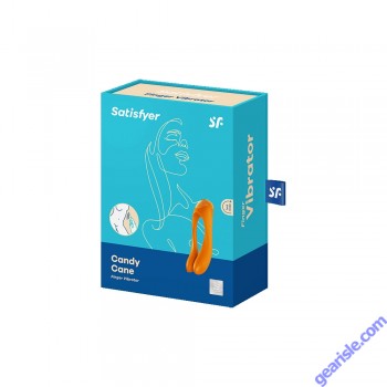 Candy Cane Unisex Rechargeable Waterproof Ergonomic Vibrator Orange box