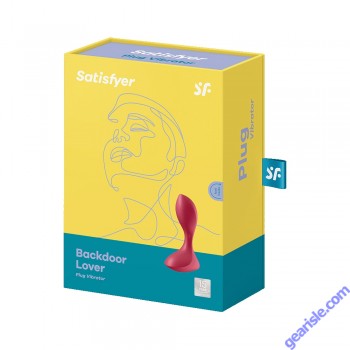 Satisfyer Backdoor Lover Unisex Red Vibrator Rechargeable Silicone box