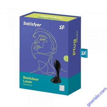 Satisfyer Backdoor Lover Black Unisex Vibrator Rechargeable Silicone box