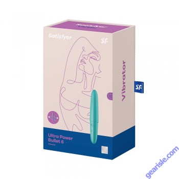 Satisfyer Ultra Power Bullet Vibrator 6 Turquoise Silicone Waterproof box