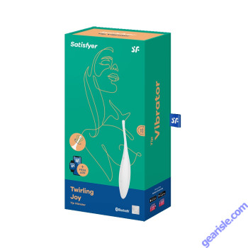 Satisfyer Twirling Joy Silicone Rechargeable Waterproof White Vibrator box