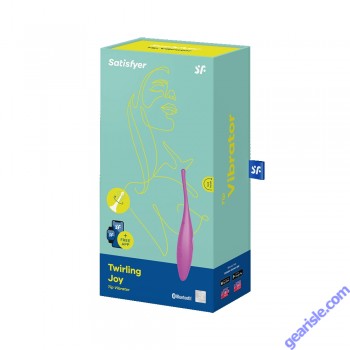 Twirling Joy Purple Rechargeable Waterproof Vibrator Satisfyer box