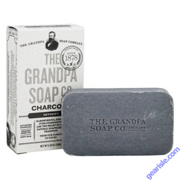 Grandpa Charcoal Bar Soap 4.25 Oz Detoxify Vegan Paraben Free