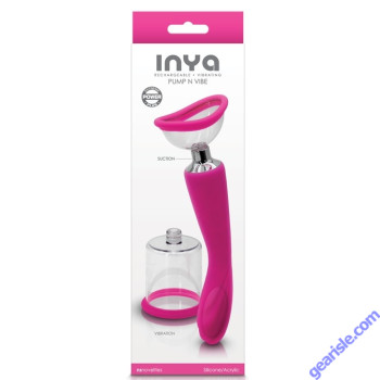 NS Inya Pump N Vibe Pink Rechargeable Dual Function Vibrator box