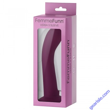 FemmeFunn Versa S Sleeve Dark Fucshia Silicone Curved box